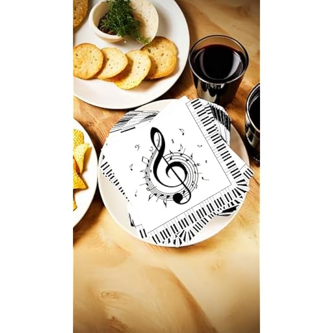 MUSIC NOTE PAPER NAPKINS SET40 PCS LUNCHEON DINNER DECORATIVE DISPOSABLE NAPKIN FOR PARTY SUPPLIES - Image 4